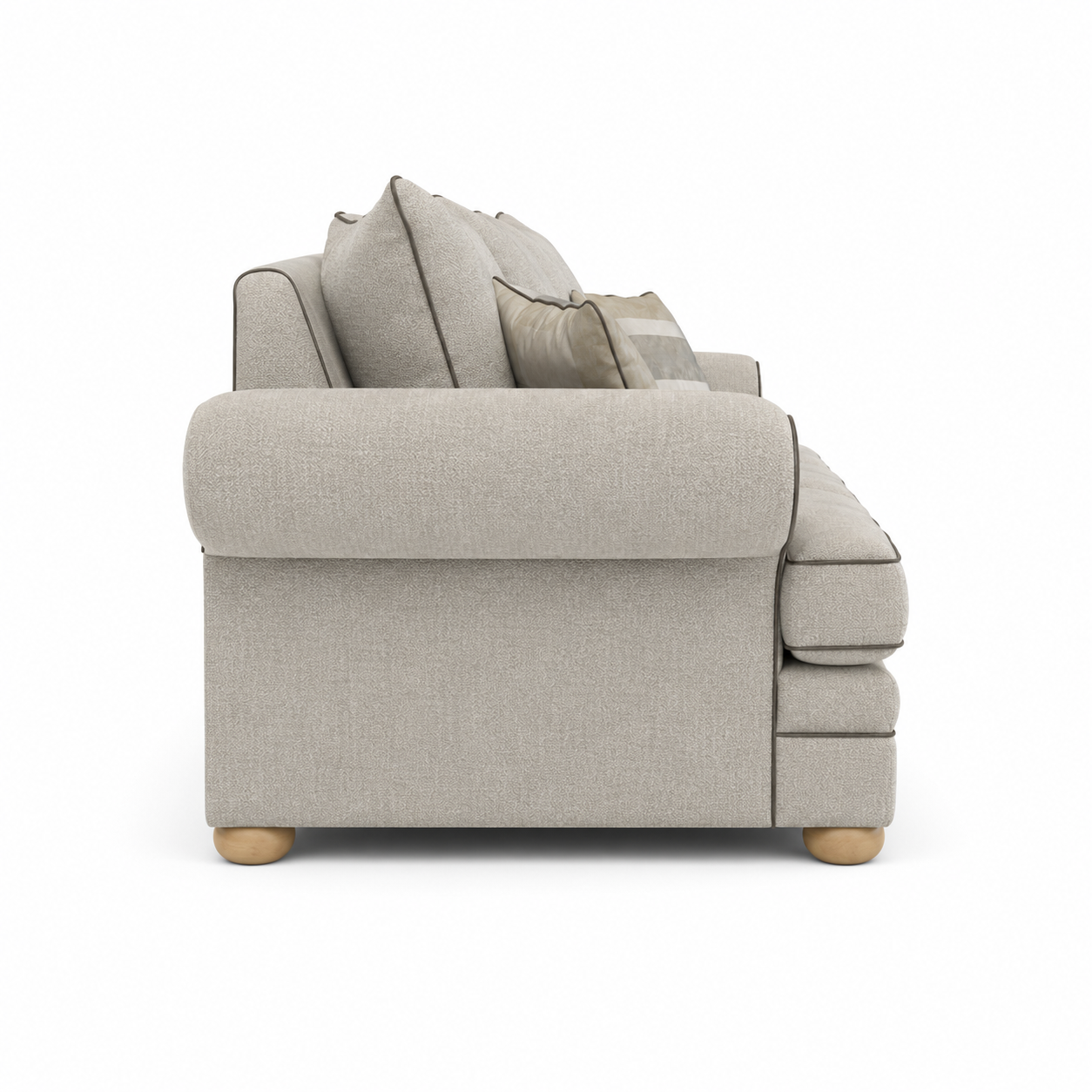 Sofa Berkley - 3 Seater - Beige - Modular Country Style Sofa - 300x98x80cm