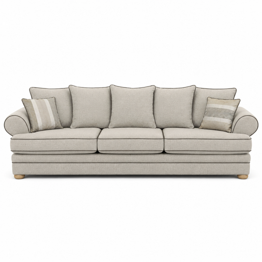 Sofa Berkley - 3 Sitzer - Beige - Modular Country Style Sofa - 300x98x80cm