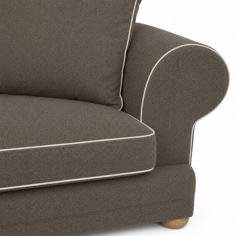 Bank Berkley - 3-zits - Bruin - Modulaire bank in landelijke stijl - 300x98x80cm