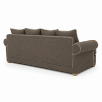 Bank Berkley - 3-zits - Bruin - Modulaire bank in landelijke stijl - 300x98x80cm