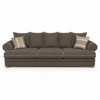 Bank Berkley - 3-zits - Bruin - Modulaire bank in landelijke stijl - 300x98x80cm