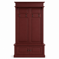 Coat Rack - Sologne - Solid Pine - 140 x 41 x 210 cm - Bordeaux
