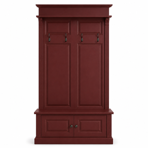 Portemanteau - Sologne - Pin massif - 140 x 41 x 210 cm - Bordeaux