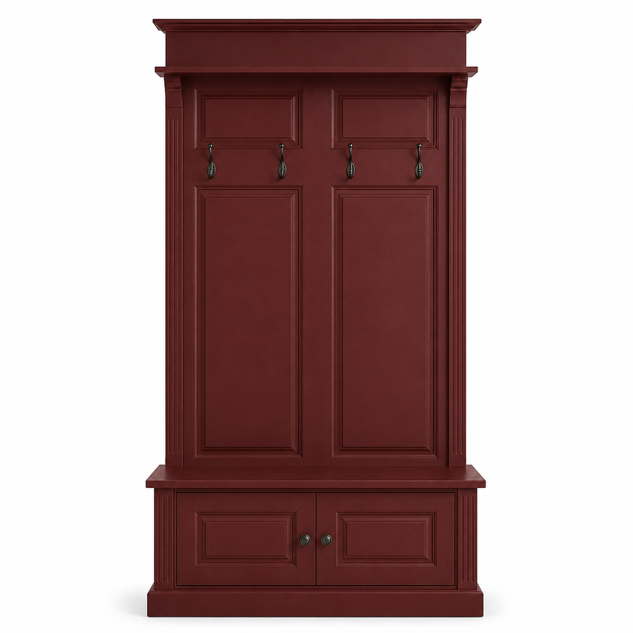 Coat Rack - Sologne - Solid Pine - 140 x 41 x 210 cm - Bordeaux