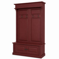 Coat Rack - Sologne - Solid Pine - 140 x 41 x 210 cm - Bordeaux