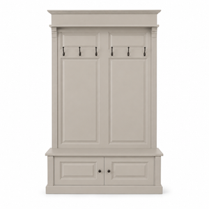 Portemanteau - Sologne - Pin massif - 140 x 41 x 210 cm - Taupe