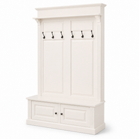 Coat Rack - Sologne - Solid Pine - 140 x 41 x 210 cm - White