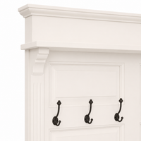 Coat Rack - Sologne - Solid Pine - 140 x 41 x 210 cm - White