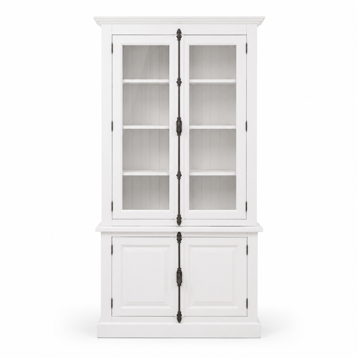 Display Cabinet - Somerset - Solid Pine - 120 x 50 x 228 cm - White
