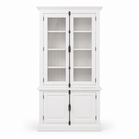 Display Cabinet - Somerset - Solid Pine - 120 x 50 x 228 cm - White