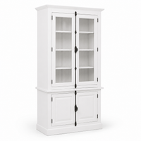 Display Cabinet - Somerset - Solid Pine - 120 x 50 x 228 cm - White