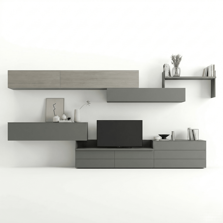 Sovana Luxury Italian TV Wall Unit | Modern Floating Media Console - Marcottestyle Shop | Marcottestyle