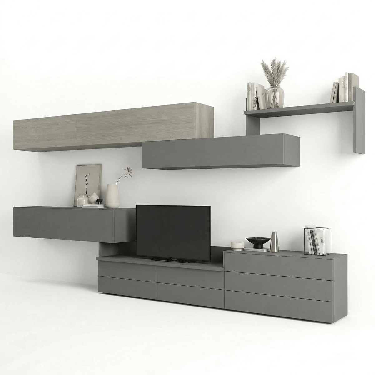 Sovana Luxury Italian TV Wall Unit | Modern Floating Media Console - Marcottestyle Shop | Marcottestyle