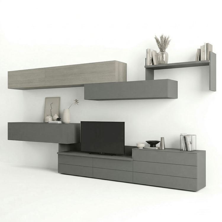Sovana Luxury Italian TV Wall Unit | Modern Floating Media Console - Marcottestyle Shop | Marcottestyle