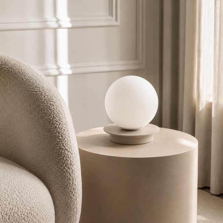 Table Lamp Stella 3154J styled in modern luxury interior with natural sunlight and realistic room setting by Marcottestyle