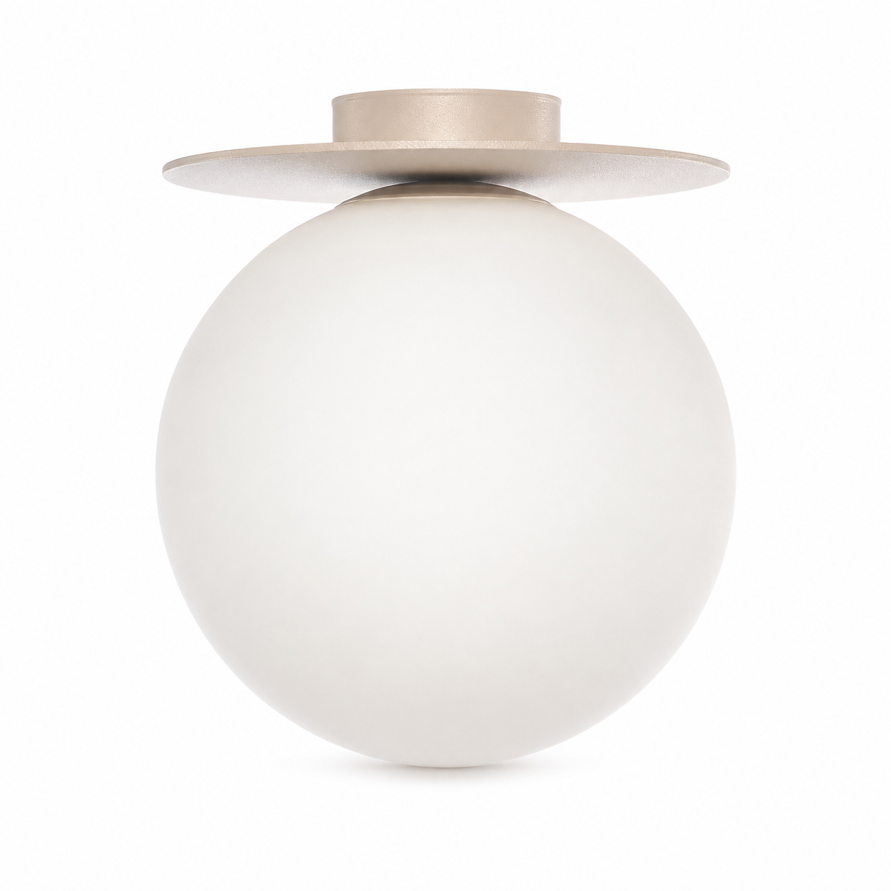 Ceiling Lamp Stella 3621G front view, beige fabric shade with elegant silhouette on pure white background, professional studio lighting by Marcottestyle