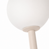 Close-up macro detail shot of Vloerlamp Stella 3959S Beige Stof texture and material finish high resolution product photography by Marcottestyle