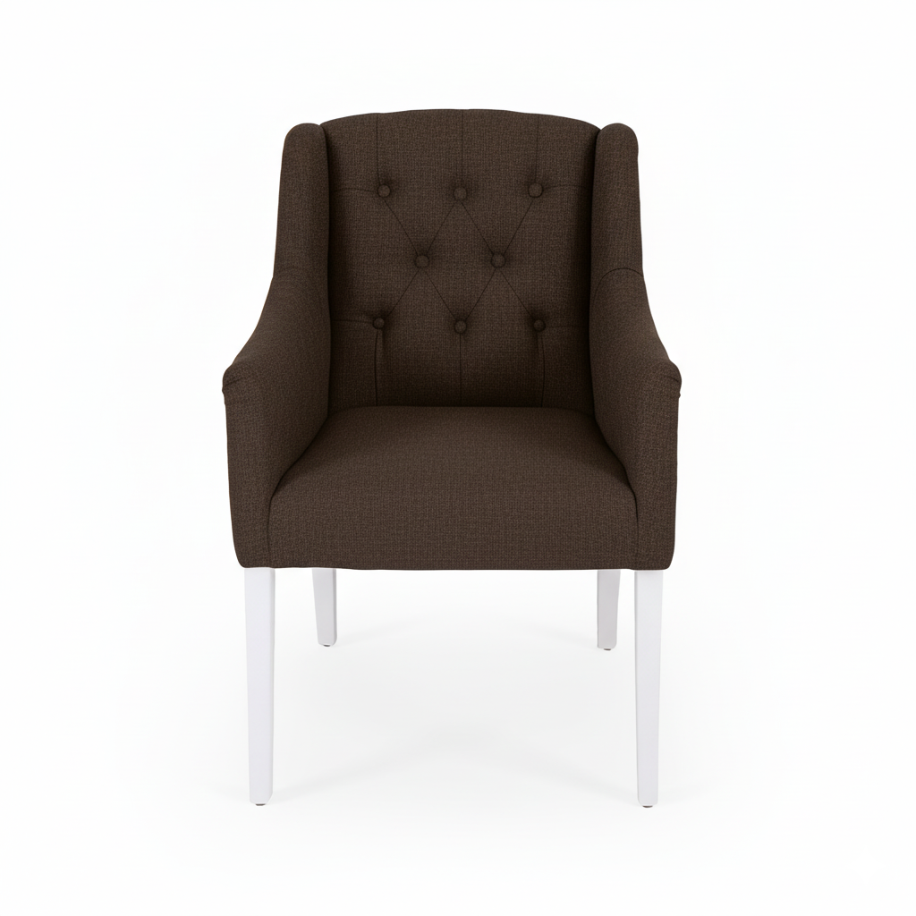 Dining Chair Canon – Brown - White feet