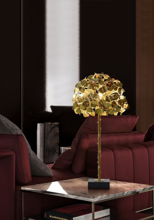 Table Lamp - Line Iris - MCS Polished Ti Gold | Marcottestyle