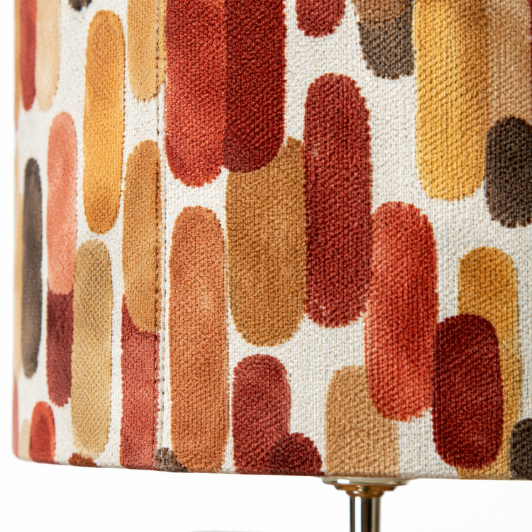 Close-up macro detail of Table Lamp Thor 5563Q showing intricate mosaic glass texture and warm amber tones with high-resolution material finish on white background by Marcottestyle