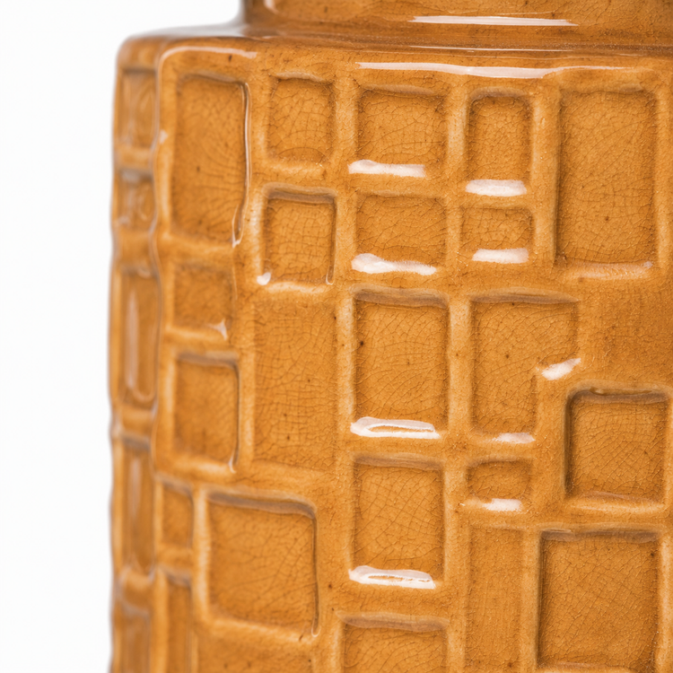 Close-up macro detail of the Table Lamp Tilda 4947A showing intricate woven fabric texture and copper metallic finish at high resolution by Marcottestyle