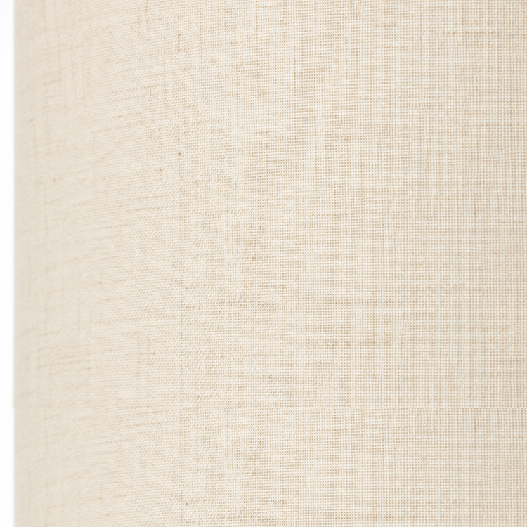 Close-up macro detail shot of Floor Lamp Thor 7082K showing intricate vlaslinnen fabric texture and material finish of the lampshade with professional macro photography on white background by Marcottestyle