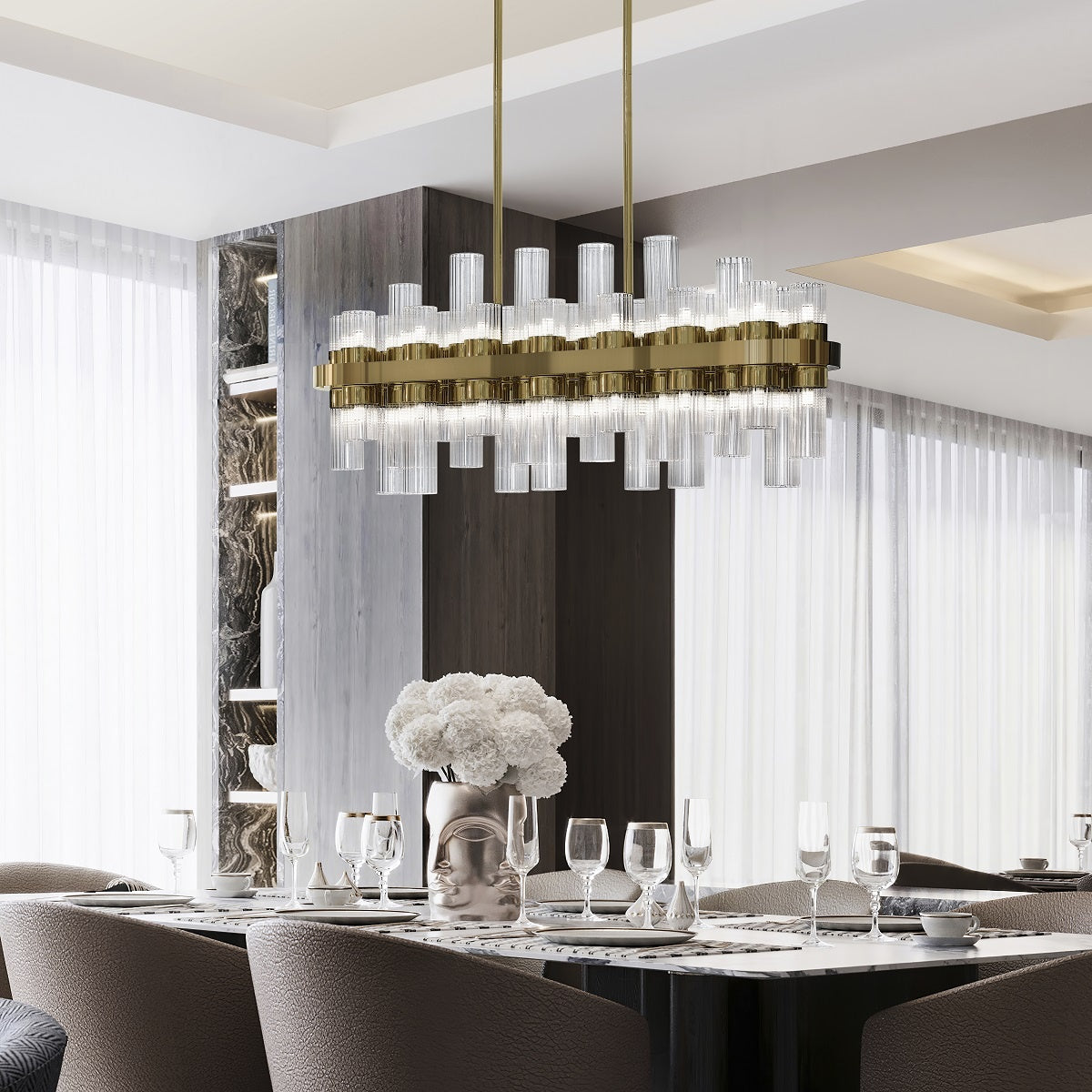 Pendant light - Line Tubes Rectangular | Marcottestyle