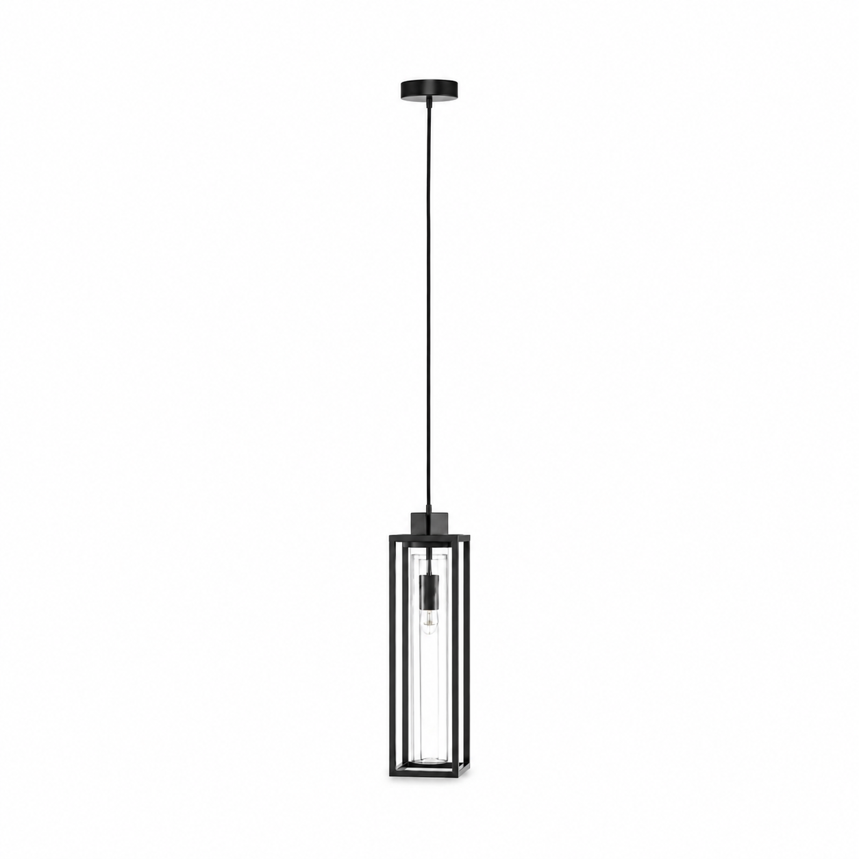 Hängelampe Tilda 7950B - 1xE27 - Schwarz pendant lamp - front view on white background