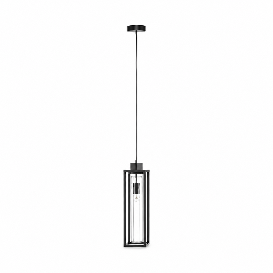 Hängelampe Tilda 7950B - 1xE27 - Schwarz pendant lamp - front view on white background