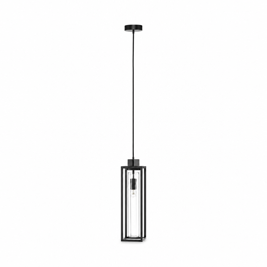 Pendant Light Tilda 7950B - 1xE27 - Zwart pendant lamp - front view on white background