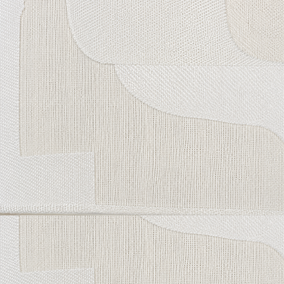 Close-up macro detail shot of Floor Lamp Tilda 3060C White showing the intricate texture of the white fabric shade and brushed natural metal finish at high resolution by Marcottestyle