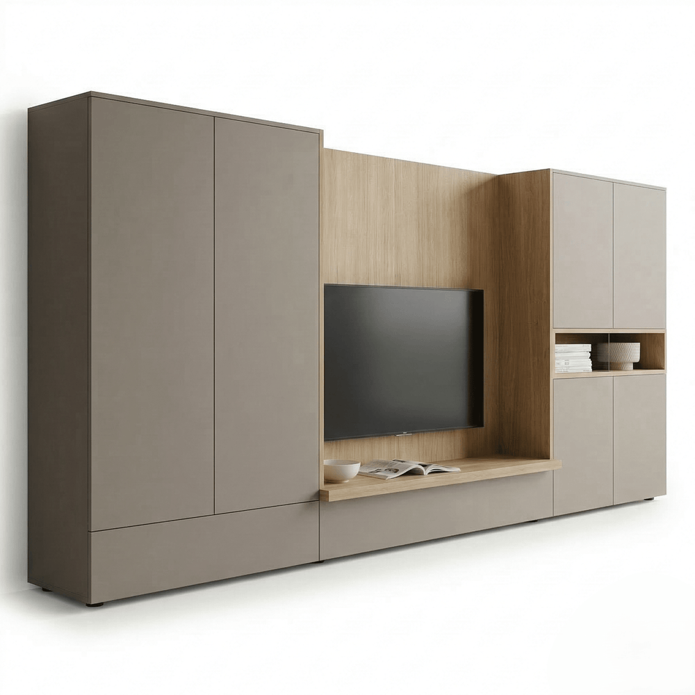 Torino Grande Wall TV Unit | Modern Italian Storage Entertainment System - View 2