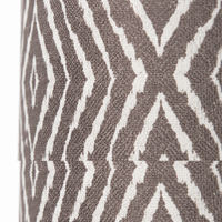 Close-up macro detail shot of Table Lamp Tova 2437M showing intricate fabric texture, material grain and craftsmanship of the brown shade on white background by Marcottestyle