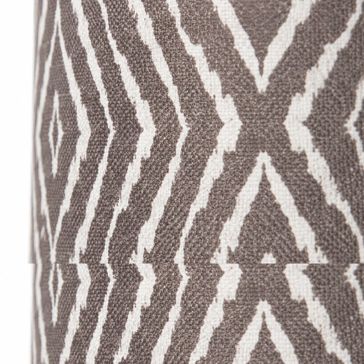 Close-up macro detail shot of Table Lamp Tova 2437M showing intricate fabric texture, material grain and craftsmanship of the brown shade on white background by Marcottestyle