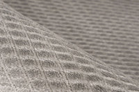 High-Pile Rug - Goronne Silver Grid 3