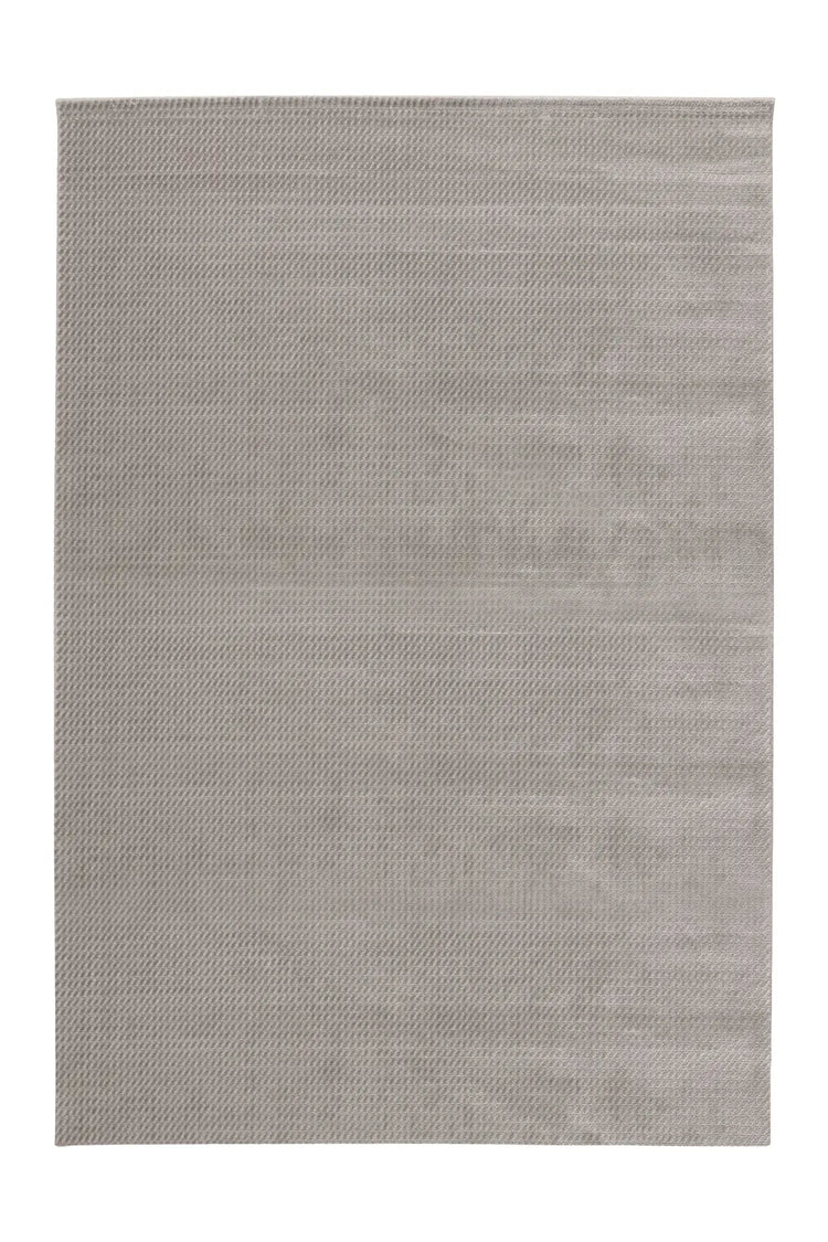 High-Pile Rug - Goronne Silver Grid 3