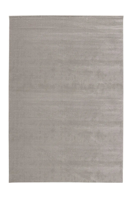 High-Pile Rug - Goronne Silver Grid 3
