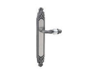 Door lever handles set on plates with Swarovski crystal - 0A3441