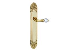 Door handle on plate with Swarovski crystal 60x400mm - 0A4440