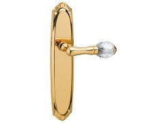 Tür lever handles set on plates mit Swarovski crystal - 0A9240