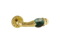Porte lever handle set on rose avec malachite stone - 0R7541