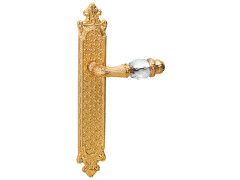 Porte lever handles set on plates avec Swarovski crystal - 0A4640