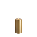 Gold Finish Pillar Kerze W5,8 x H15,2cm