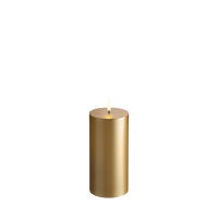 Gold Finish Säule Kerze W5,8 x H15,2cm | Marcottestyle