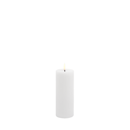 Grooved Pillar Candle W5,8 x H15,2cm | Marcottestyle
