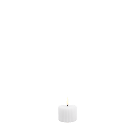 Grooved Pillar Candle W5,8 x H4,5cm | Marcottestyle