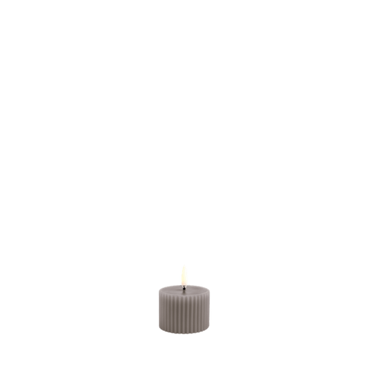 Grooved Pillar Candle W5,8 x H4,5cm | Marcottestyle