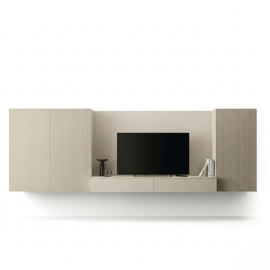 Velaro Luxe Schwebend TV Wandregal | Modern Italienisch Designer Media System - Marcottestyle Shop