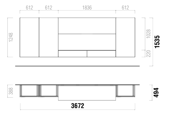 Velaro Luxe Floating TV Wall Unit | Modern Italian Designer Media System - Marcottestyle Shop | Marcottestyle