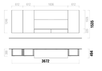 Velaro Luxe Schwebend TV Wandregal | Modern Italienisch Designer Media System - Marcottestyle Shop